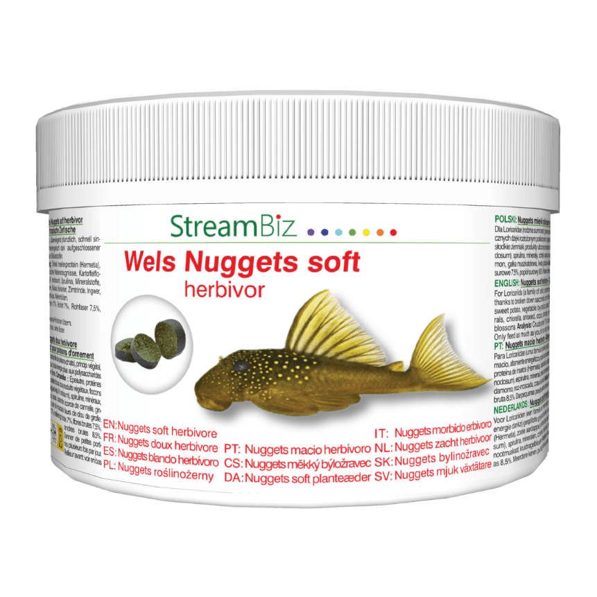 StreamBiz Catfish Nuggets Soft Herbivore sägade tabletid