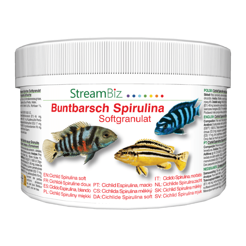 StreamBiz Cichlid Spirulina pehmed graanulid