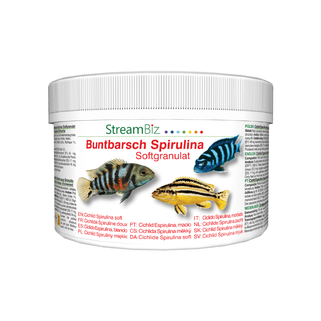 StreamBiz Cichlid Spirulina pehmed graanulid
