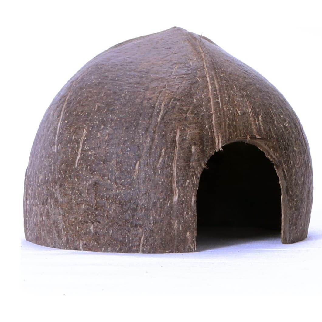 Terrario CocoCave L kookospähkli poolikust peidupaik
