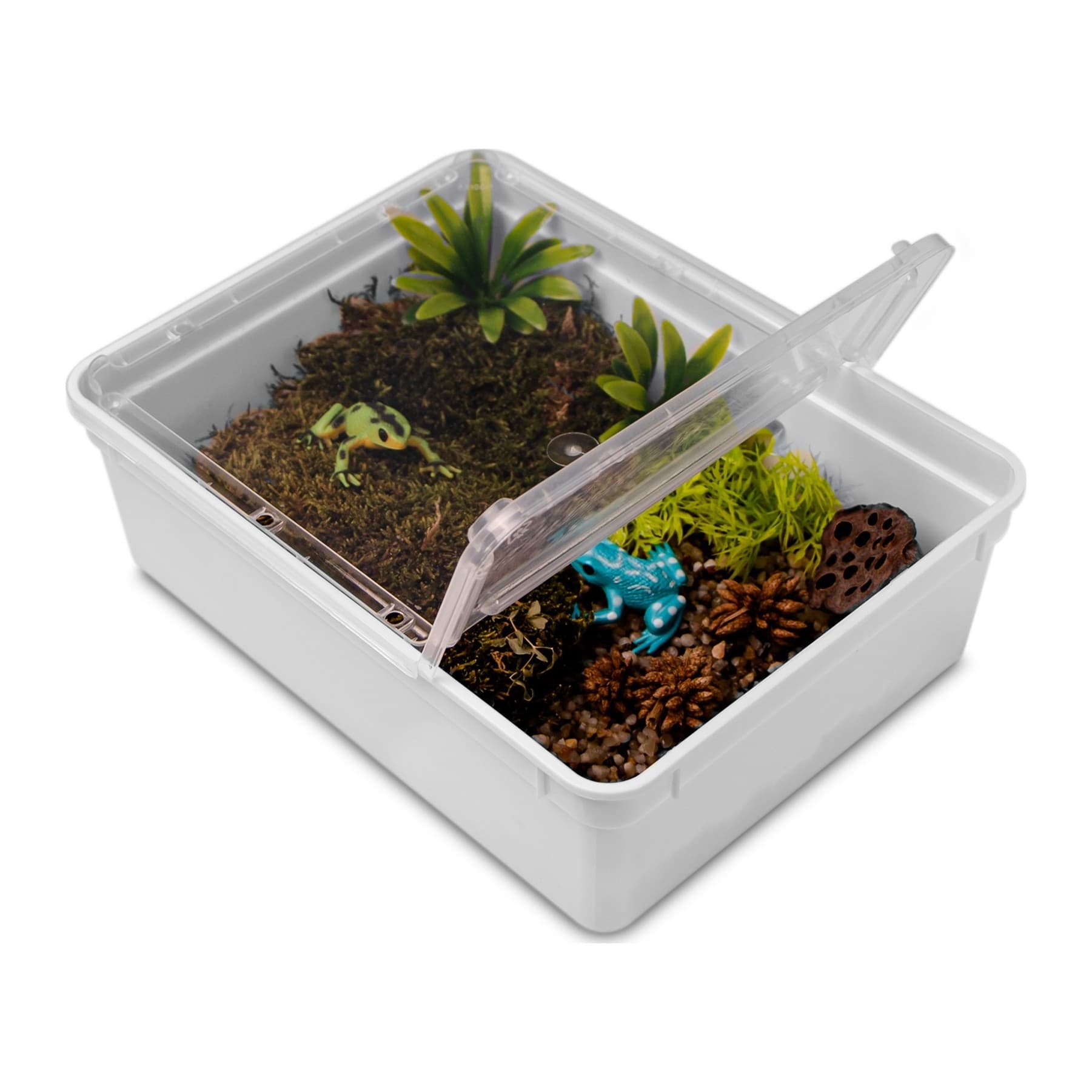 Terrario Reptiland faunaarium valge, 25 x 19 x 7,5 cm