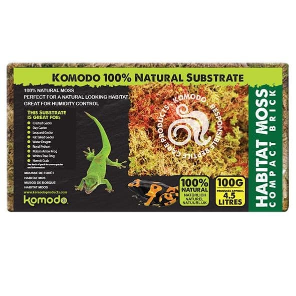 Мох сфагнум Komodo Habitat Moss для террариума, 100 г