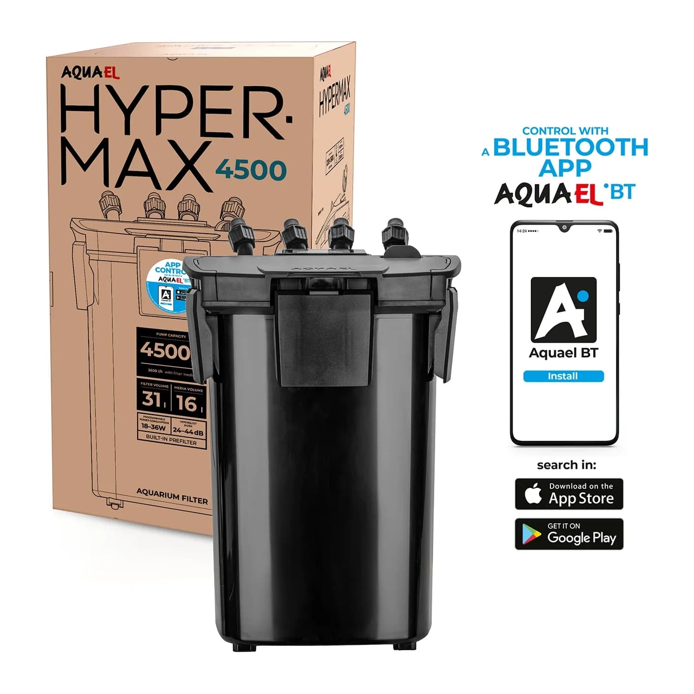 AquaEL Filter HYPERMAX 4500 BT