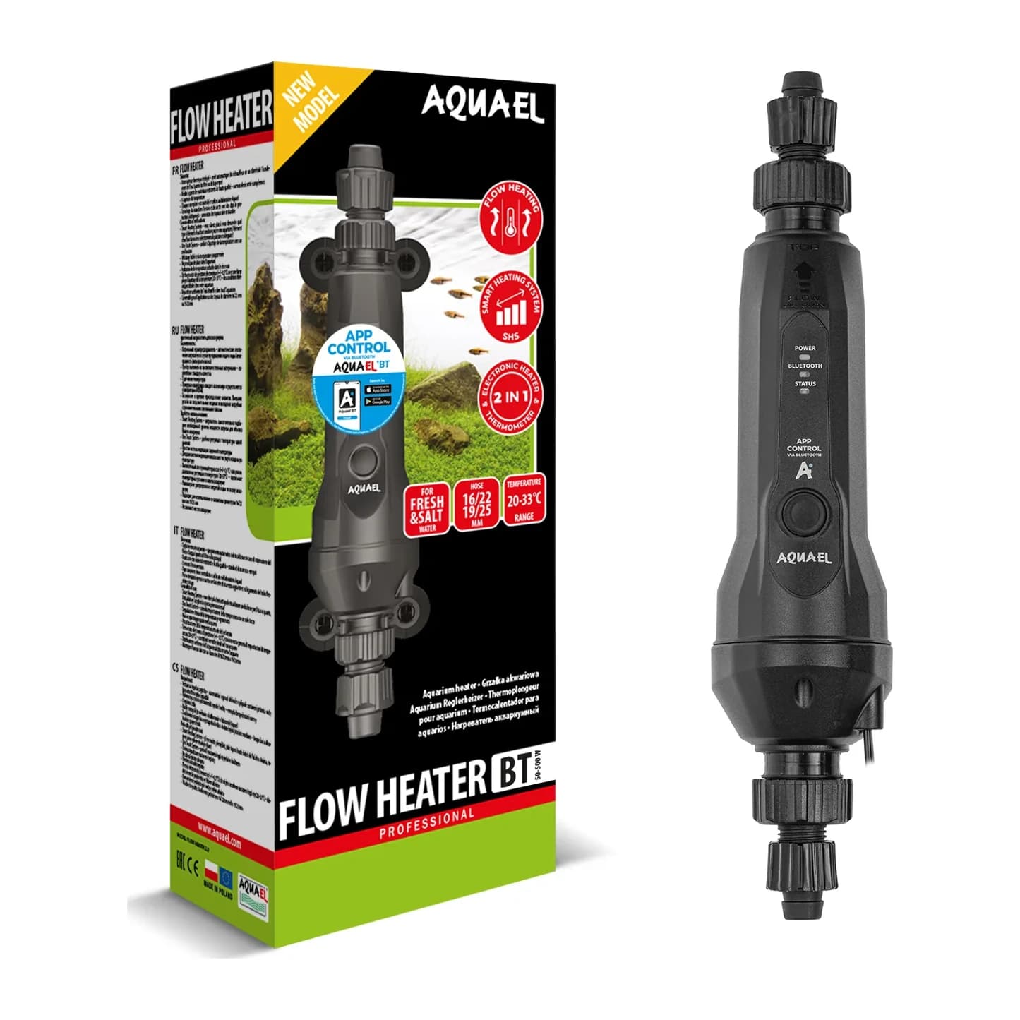 AquaEL Flow Heater BT läbivoolusoojendi Bluetooth-juhtimisega
