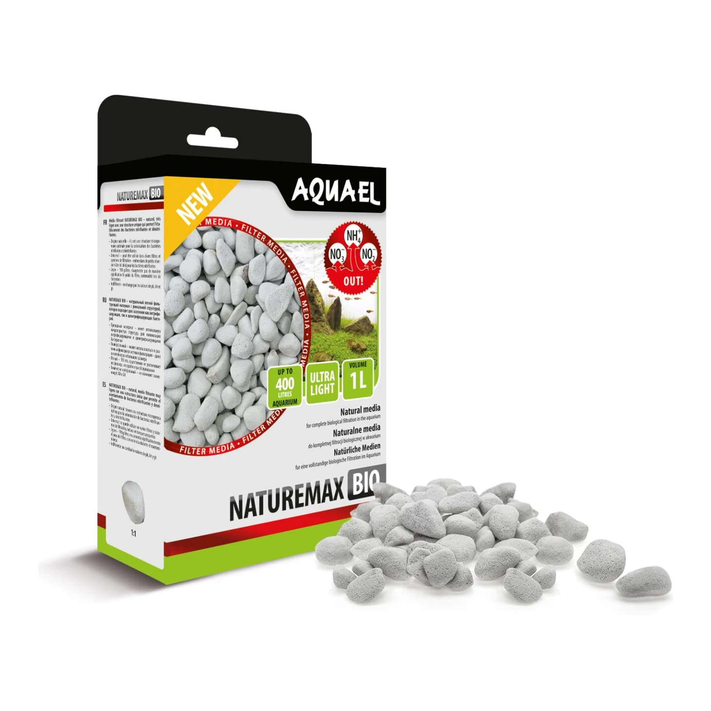 AquaEL NatureMax Bio bioloogiline filtrimaterjal 1 l