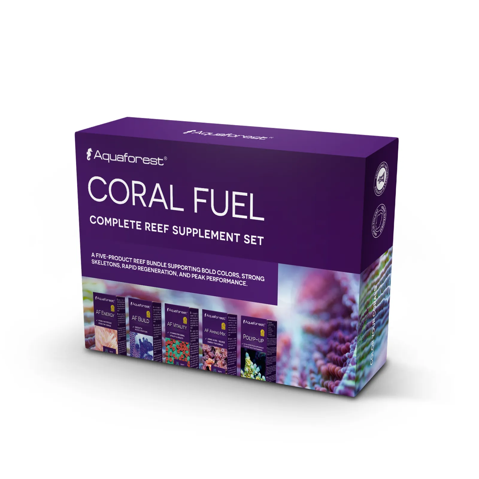 Aquaforest Coral Fuel korallilisandite komplekt 5 × 10 ml