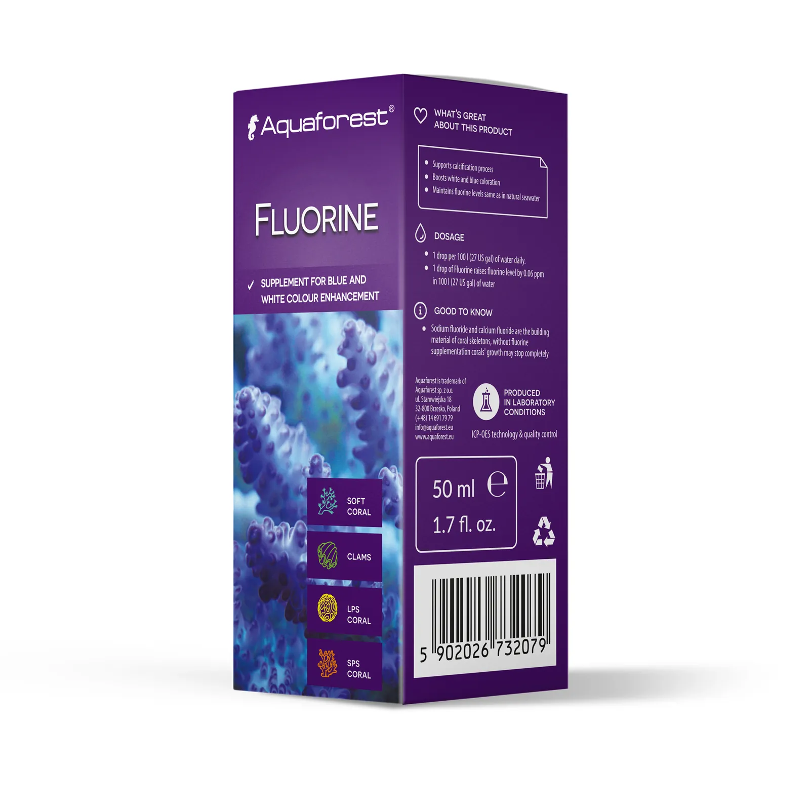 Aquaforest Fluorine fluorilisand mereakvaariumile 50 ml