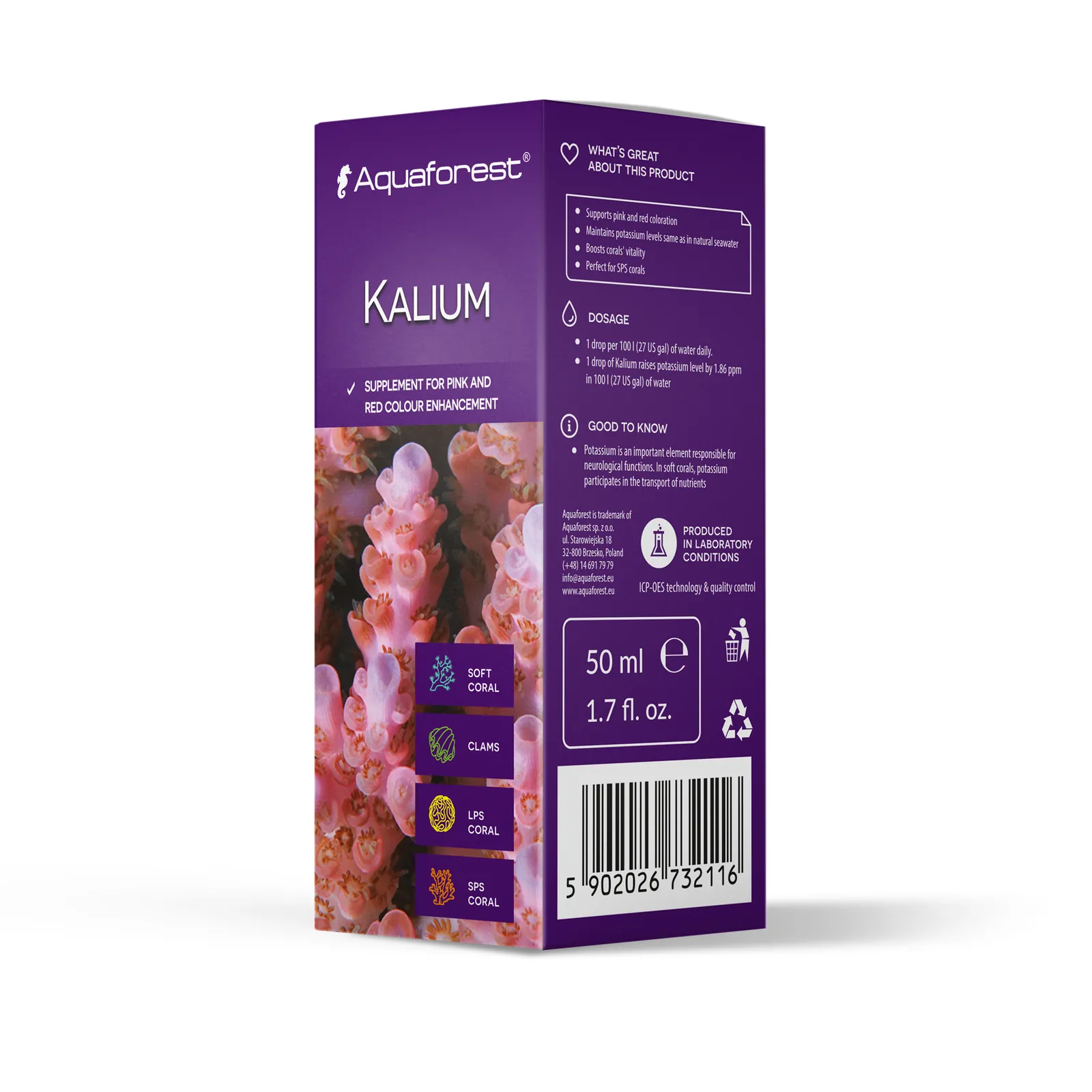 Aquaforest Kalium kaaliumilisand mereakvaariumile 50 ml