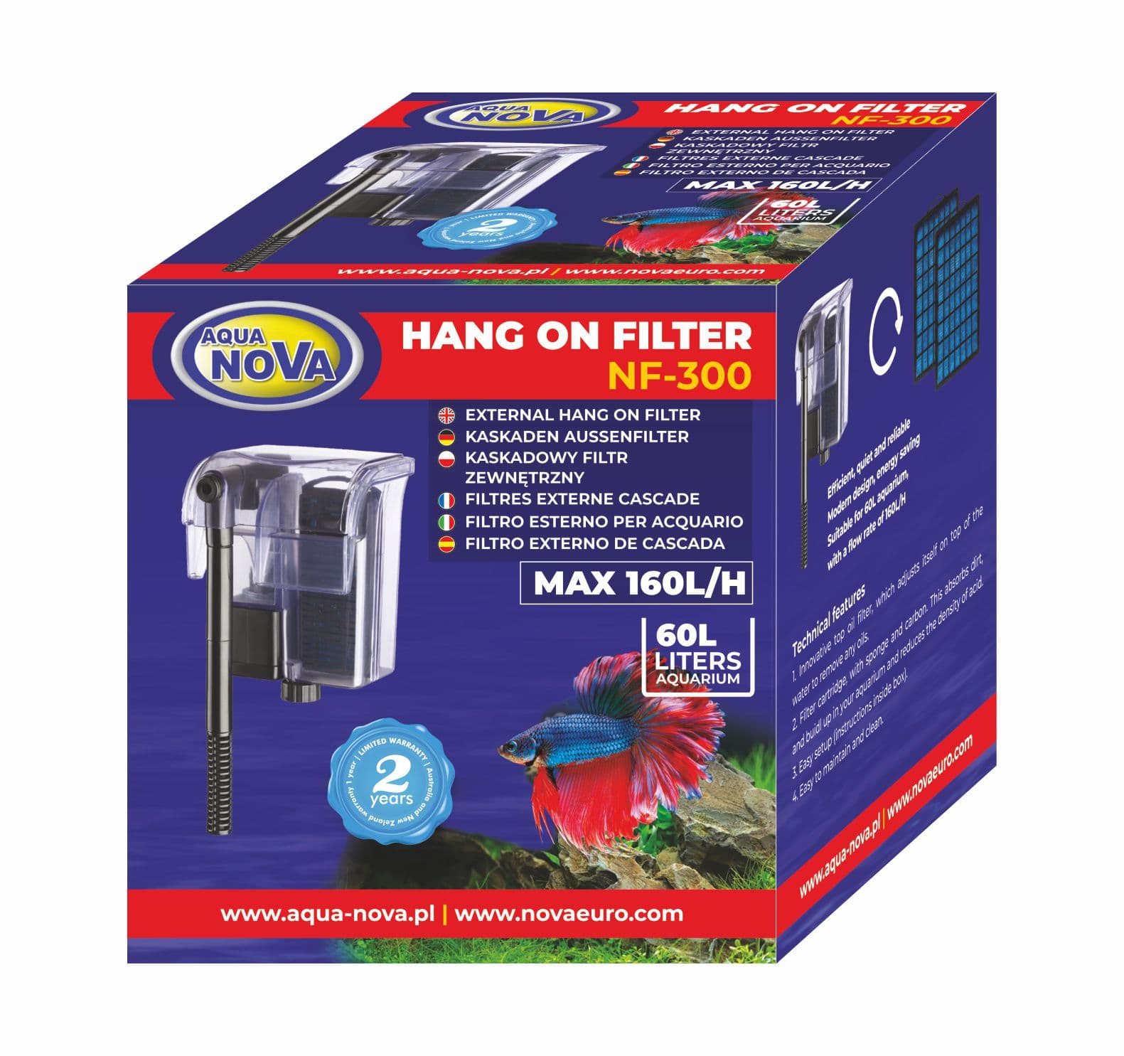 Aqua Nova NF rippfilter