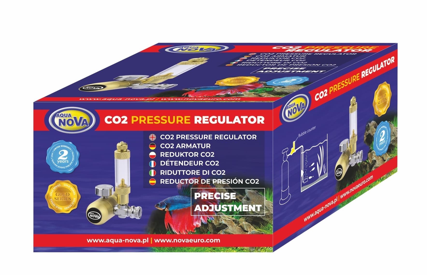Aqua Nova Gold Series CO2 regulaator