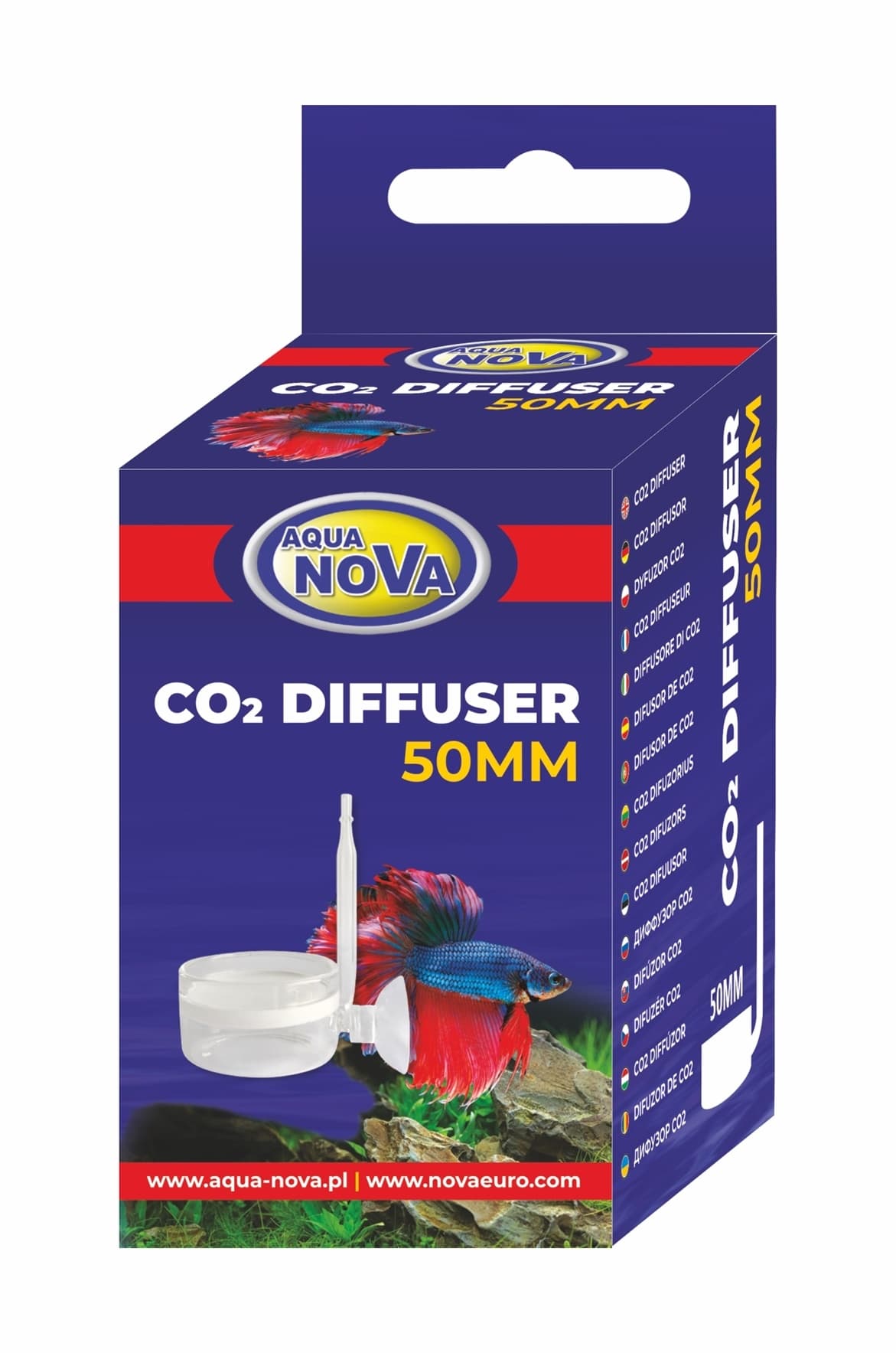 Aqua Nova klaasist CO2-difuusor 50 mm