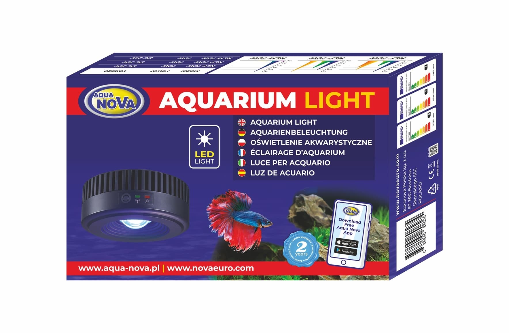 Aqua Nova NLM-70W Marine LED Lamp