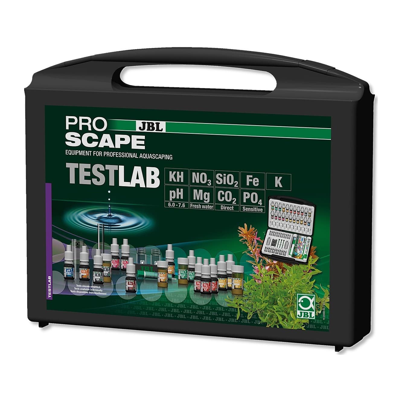 JBL ProAquaTest Lab Proscape veetestide komplekt kohvris
