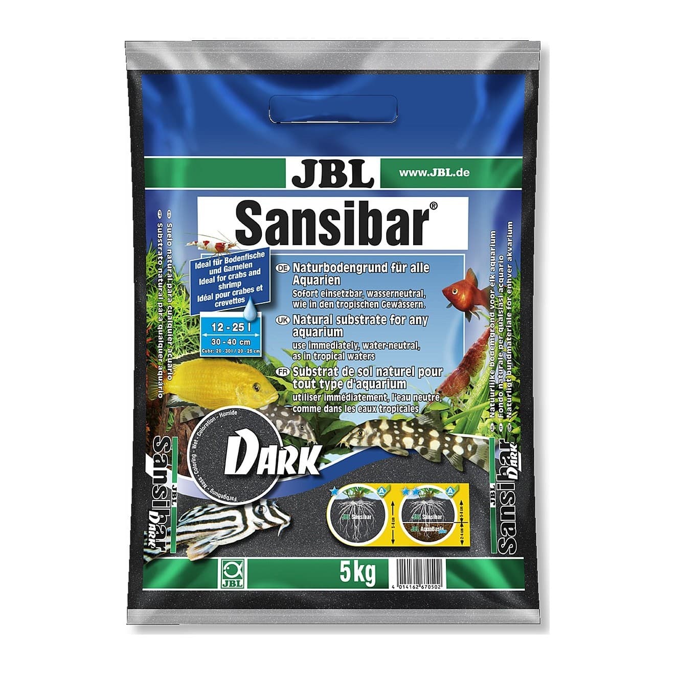 JBL Sansibar Dark must akvaariumiliiv 5 kg
