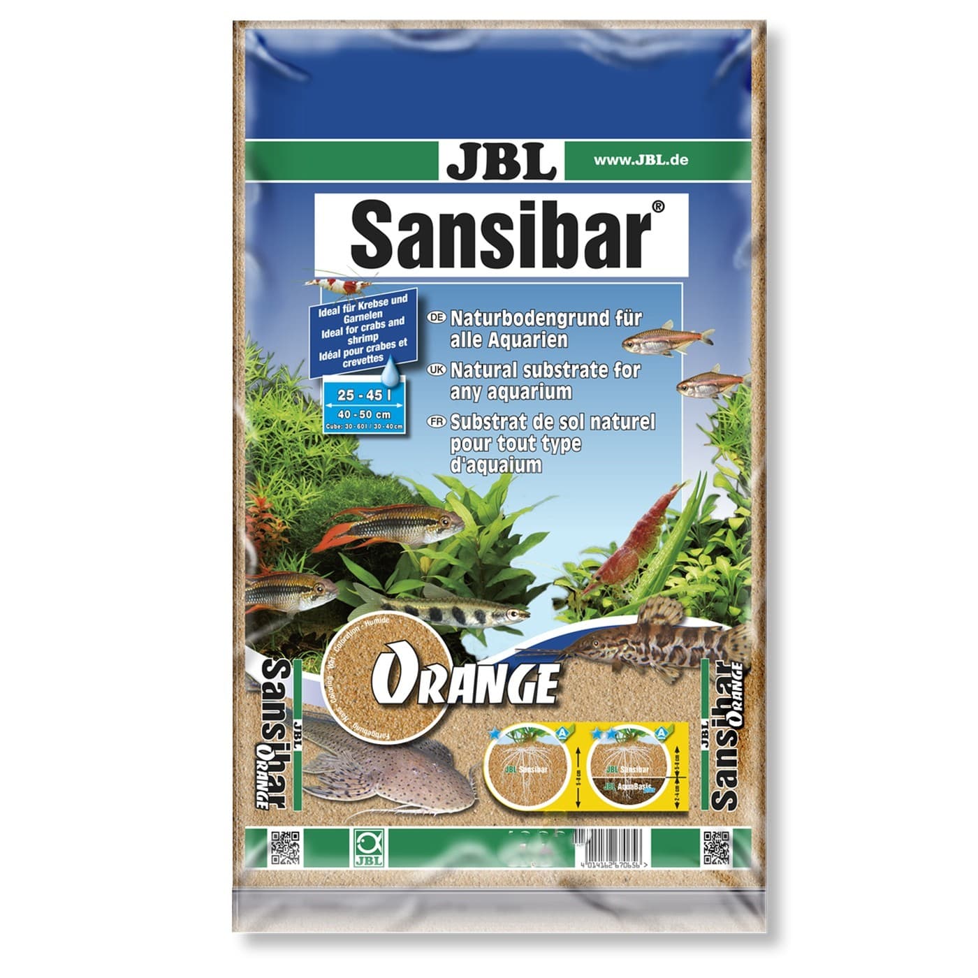 JBL Sansibar Orange oranž akvaariumiliiv 5 kg