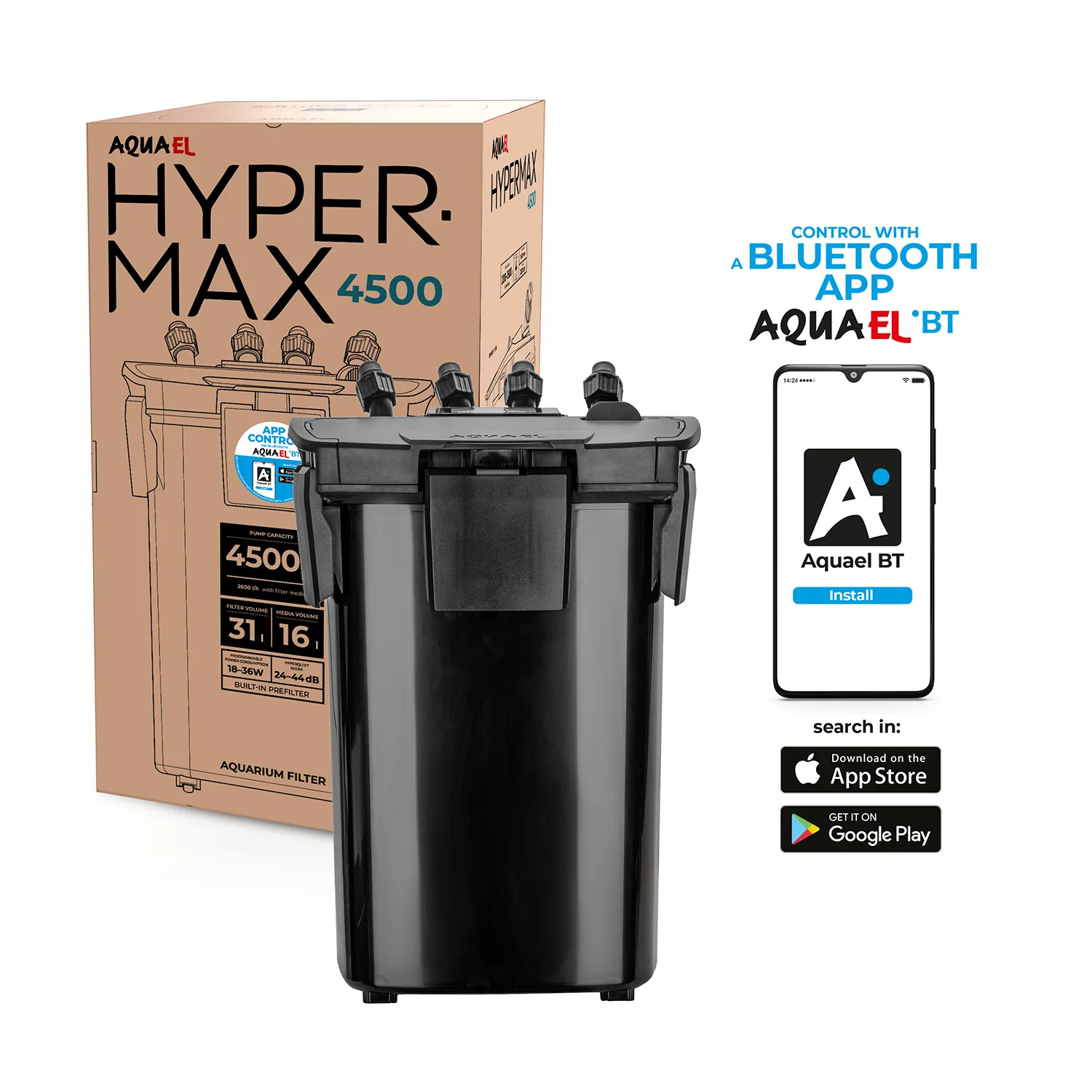 AquaEL Filter HYPERMAX 4500 BT