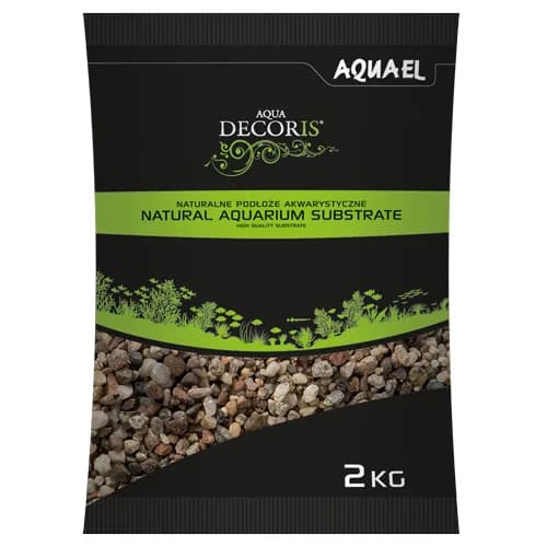 AquaEL NATURAL MULTICOLORED GRAVEL 3-5 10KG